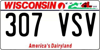 WI license plate 307VSV