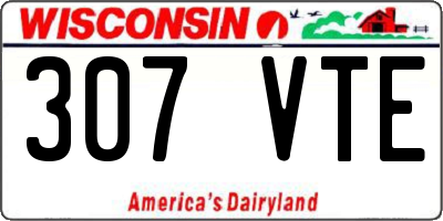 WI license plate 307VTE