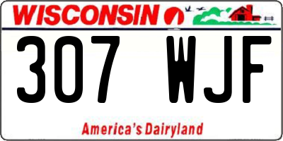 WI license plate 307WJF