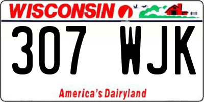 WI license plate 307WJK