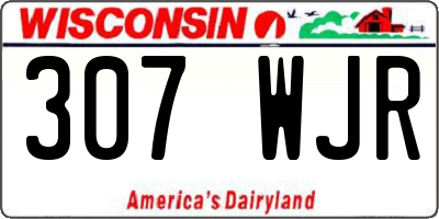 WI license plate 307WJR