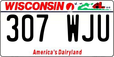 WI license plate 307WJU