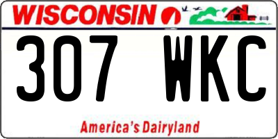 WI license plate 307WKC