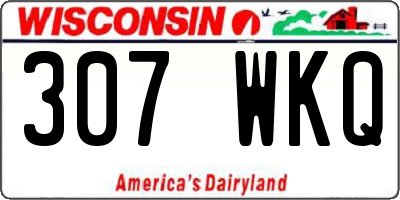 WI license plate 307WKQ