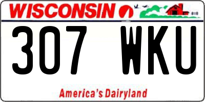 WI license plate 307WKU