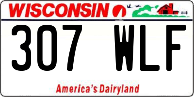 WI license plate 307WLF