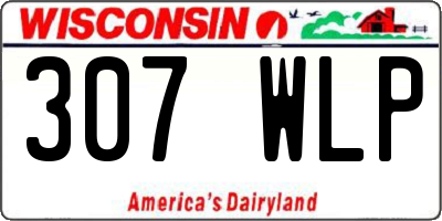 WI license plate 307WLP