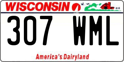 WI license plate 307WML