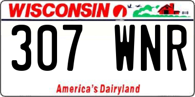 WI license plate 307WNR