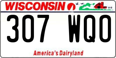 WI license plate 307WQO