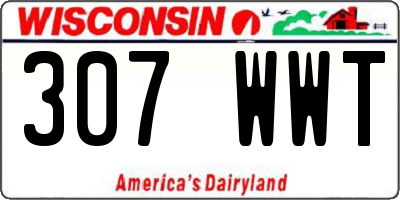 WI license plate 307WWT