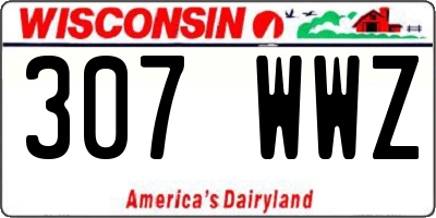 WI license plate 307WWZ
