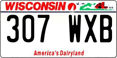 WI license plate 307WXB