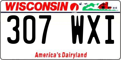 WI license plate 307WXI