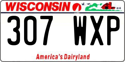 WI license plate 307WXP