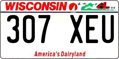 WI license plate 307XEU