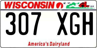 WI license plate 307XGH