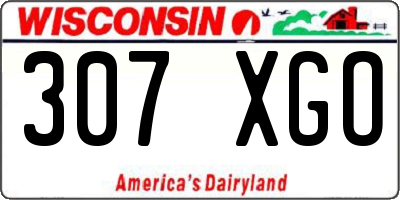 WI license plate 307XGO
