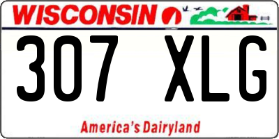 WI license plate 307XLG