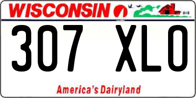 WI license plate 307XLO
