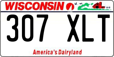 WI license plate 307XLT