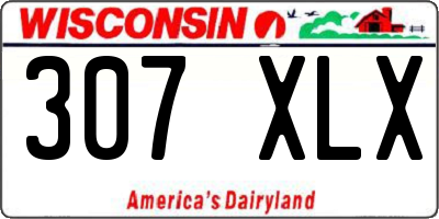 WI license plate 307XLX