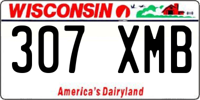 WI license plate 307XMB