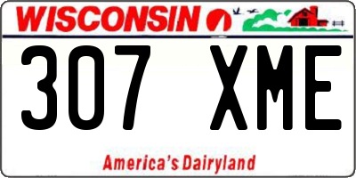 WI license plate 307XME
