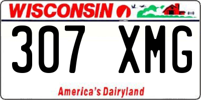 WI license plate 307XMG