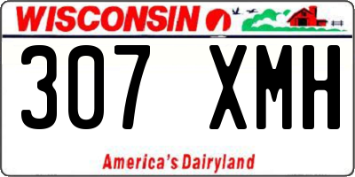 WI license plate 307XMH