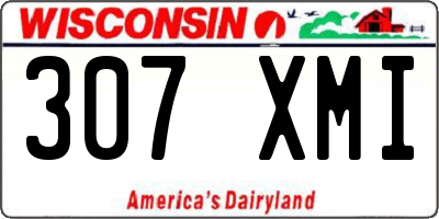 WI license plate 307XMI