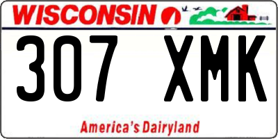 WI license plate 307XMK