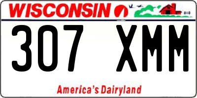 WI license plate 307XMM
