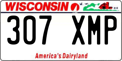 WI license plate 307XMP