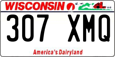 WI license plate 307XMQ