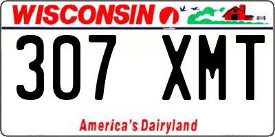WI license plate 307XMT