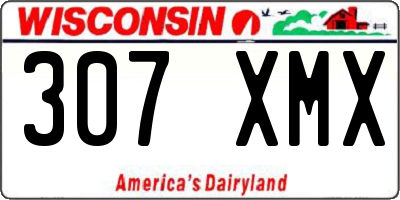 WI license plate 307XMX
