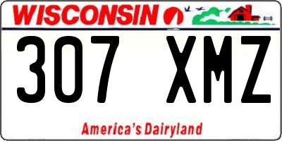 WI license plate 307XMZ