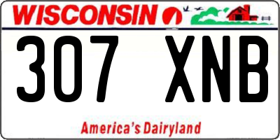 WI license plate 307XNB