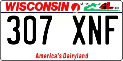 WI license plate 307XNF