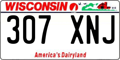 WI license plate 307XNJ