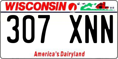 WI license plate 307XNN