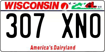 WI license plate 307XNO