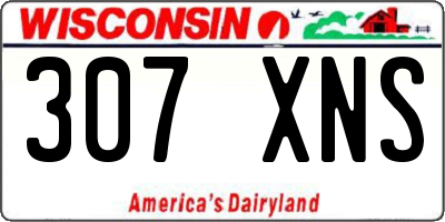 WI license plate 307XNS