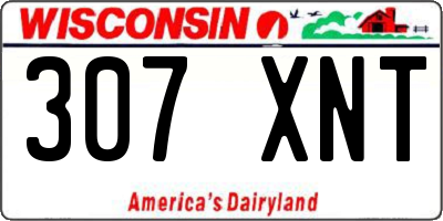 WI license plate 307XNT