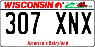 WI license plate 307XNX
