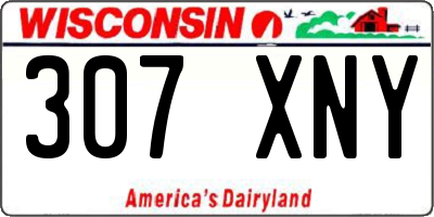 WI license plate 307XNY