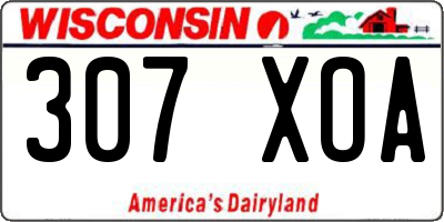 WI license plate 307XOA