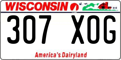WI license plate 307XOG