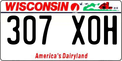 WI license plate 307XOH